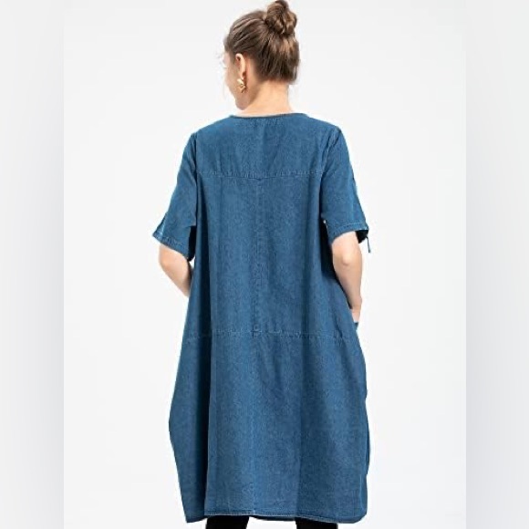 Amazon Blue Denim Tunic Dress - Picture 3 of 16